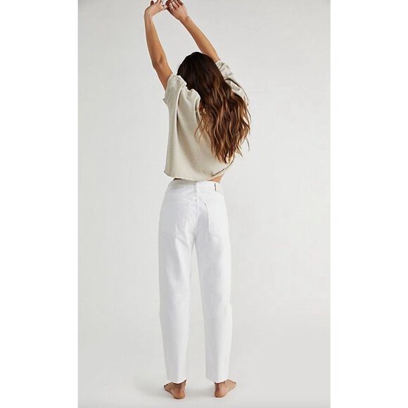 New Citizens of Humanity Marlee Jeans White Straight Leg Size 31 - Picture 4 of 10